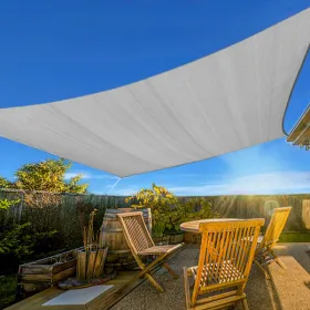 16'X16' Light Grey HDPE Sunshade Sail (Option: defaulttitle)