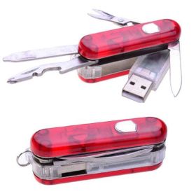Your Best Friend Swiss Army-Inspired Pocket knife With 16 GB USB Drive (Color: SOLID WHITE)