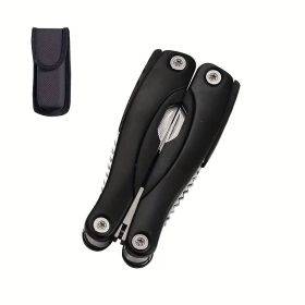 "Military Style Multi-Tool Pliers - Complete with Nylon Sheath & Emergency Features" (Color: Black camping outdoor)